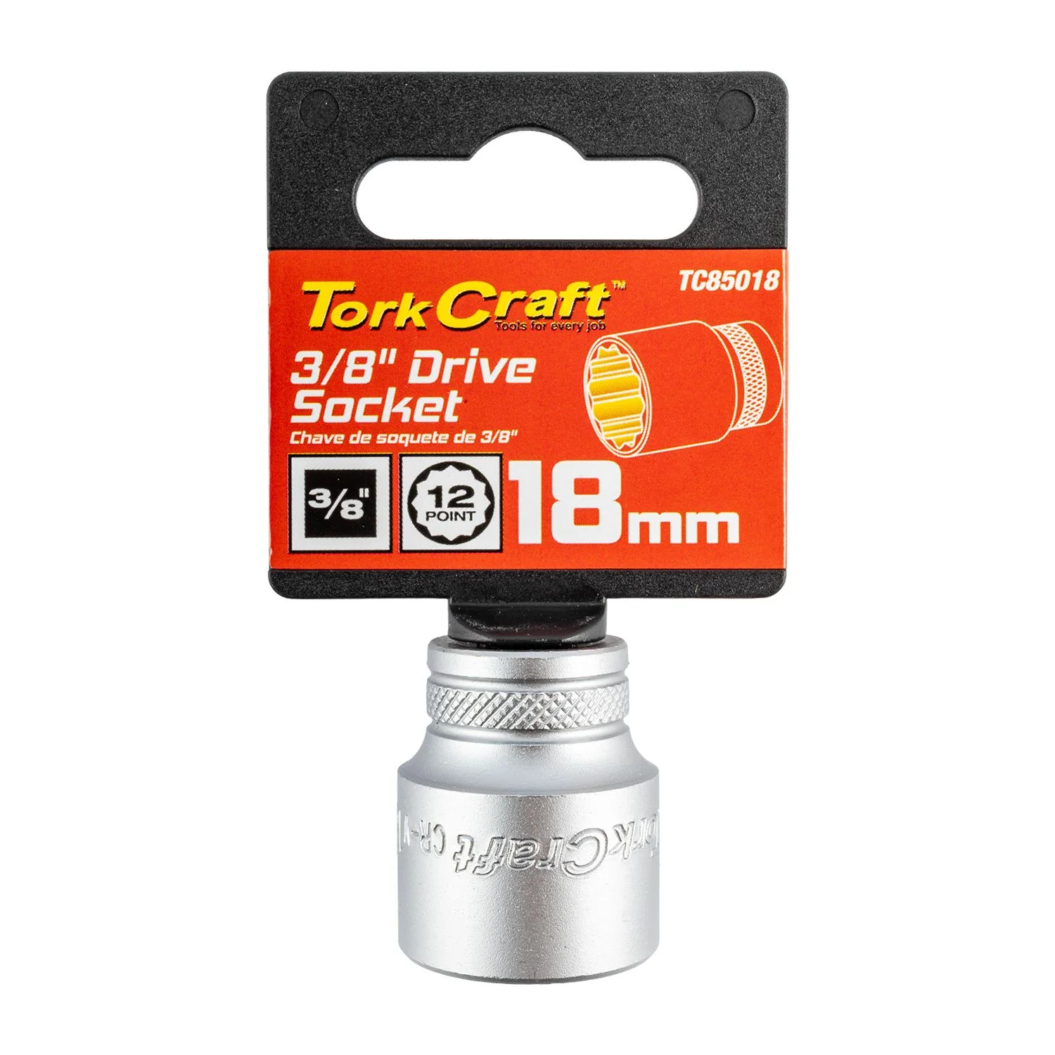 TC85018.webp SOCKET 3/8″DR 18MM 12PT CRV - Image 1