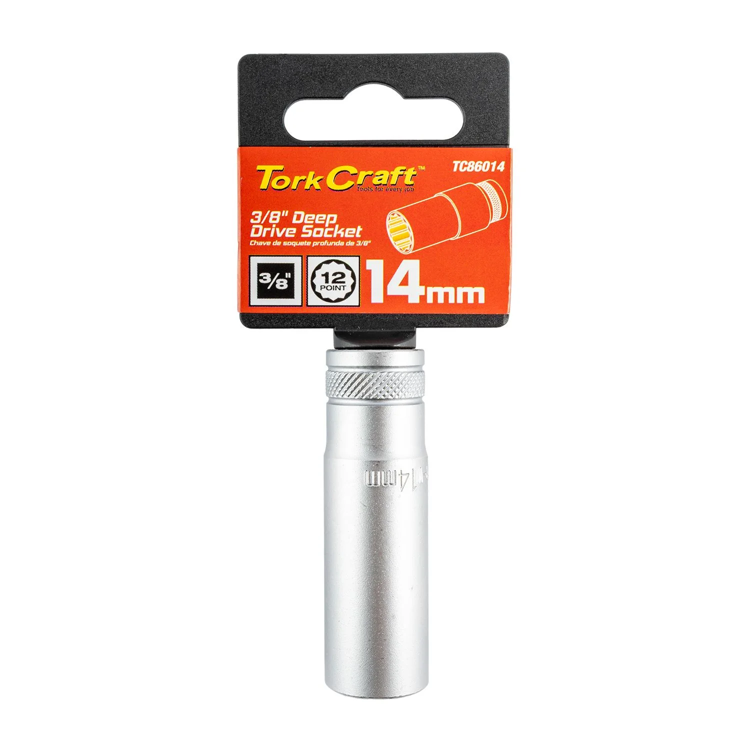 TC86014.webp DEEP SOCKET 3/8″DR 14MM 12PT CRV - Image 1