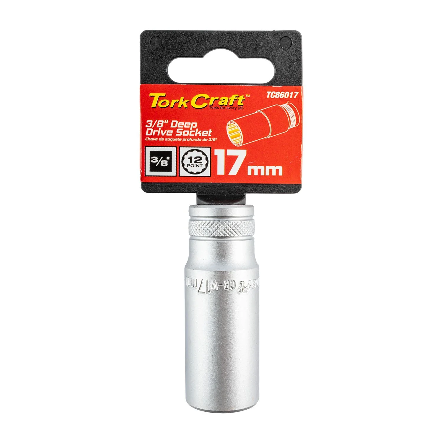 TC86017.webp DEEP SOCKET 3/8″DR 17MM 12PT CRV - Image 1