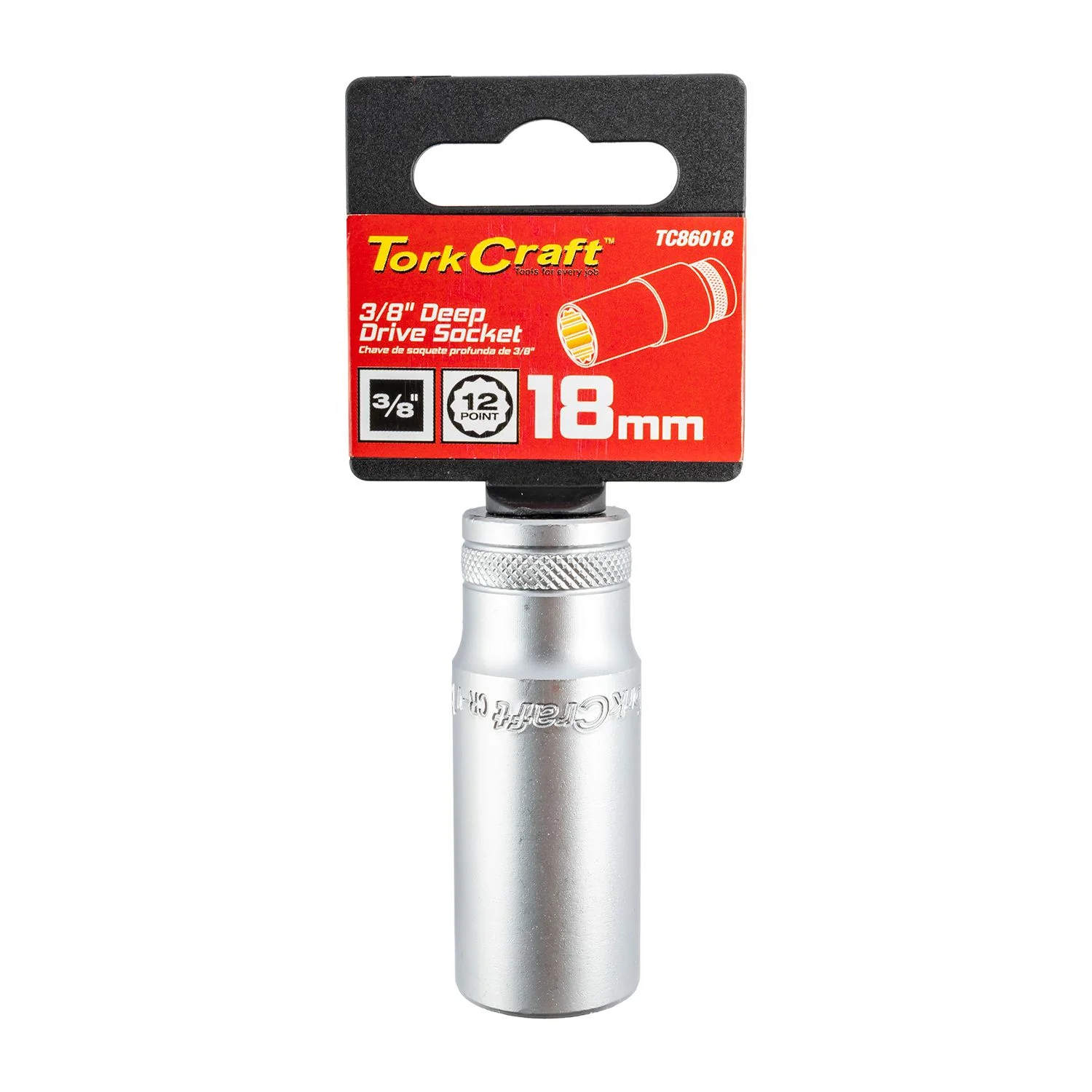 TC86018.webp DEEP SOCKET 3/8″DR 18MM 12PT CRV - Image 1