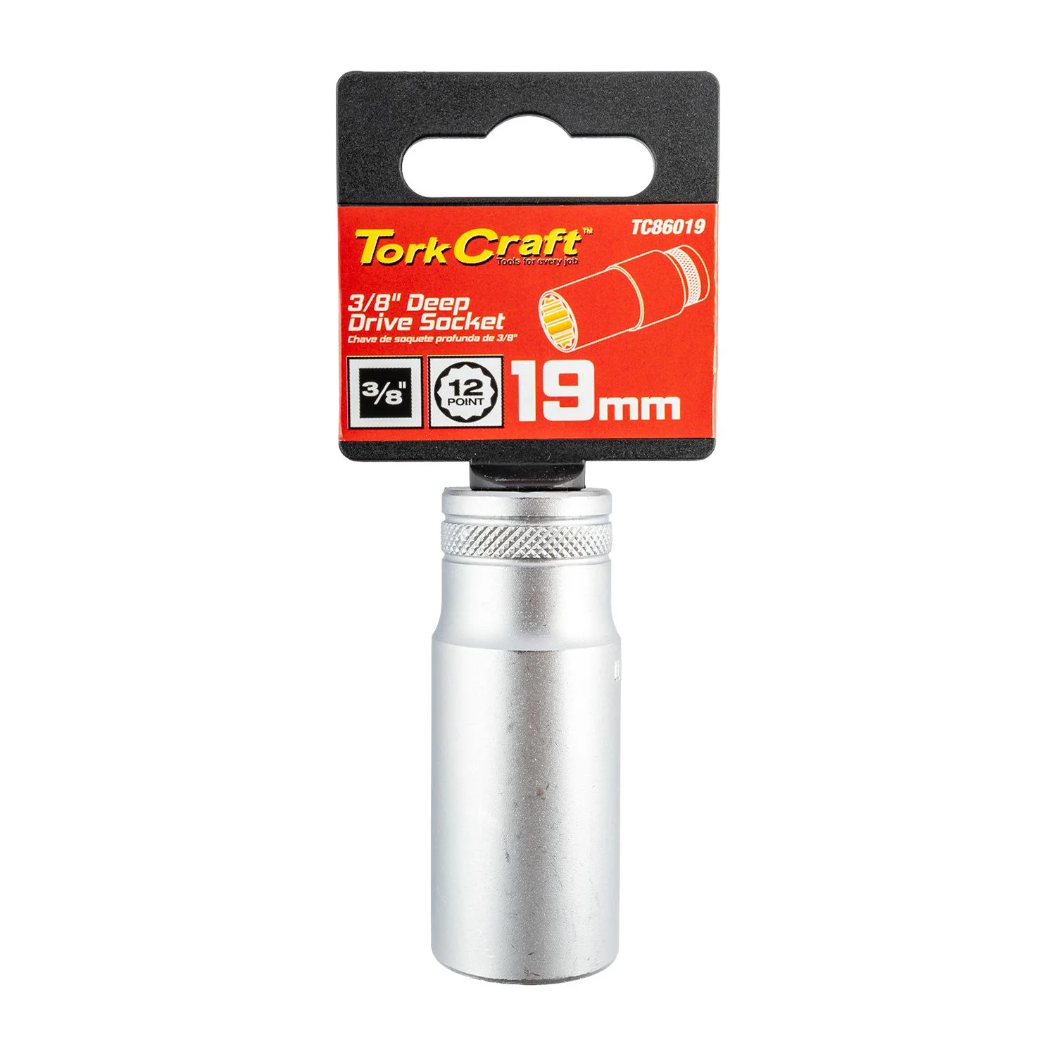 TC86019.webp DEEP SOCKET 3/8″DR 19MM 12PT CRV - Image 1