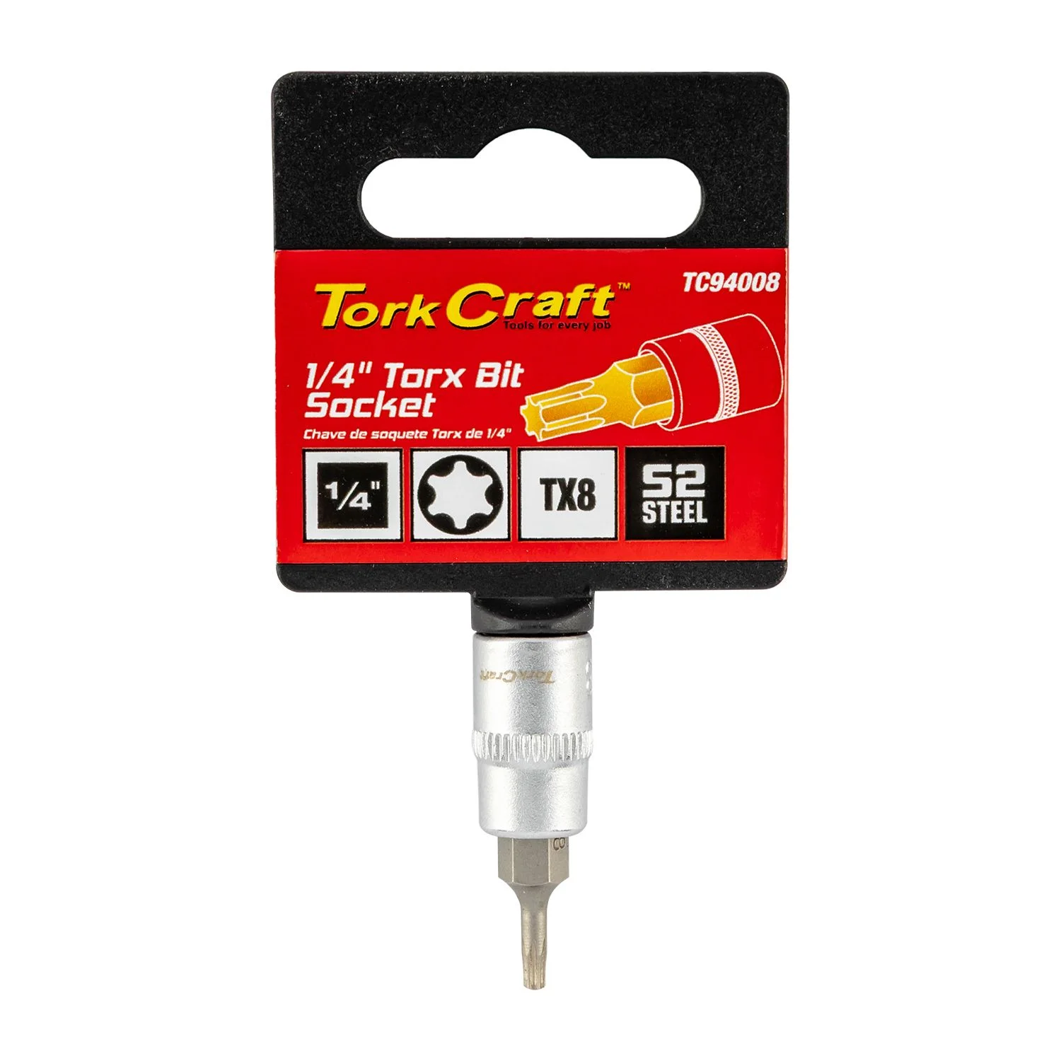 TC94008.webp SOCKET BIT 1/4″DR TORX T8 S2 MATERIAL - Image 1