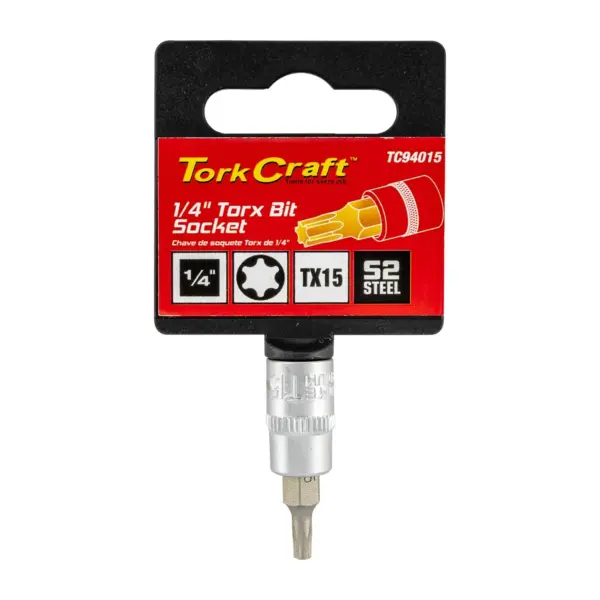 SOCKET BIT 1/4″DR TORX T15 S2 MATERIAL