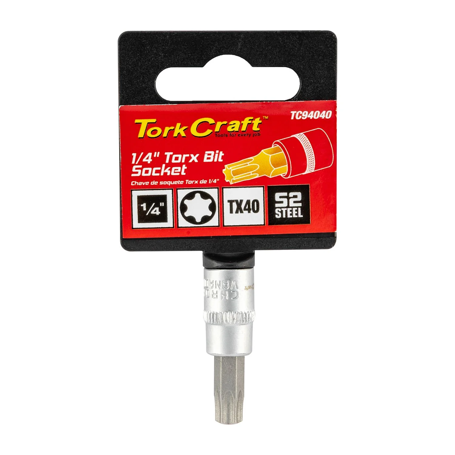 TC94040.webp SOCKET BIT 1/4″DR TORX T40 S2 MATERIAL - Image 1