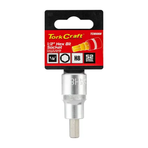SOCKET BIT 1/2″DR HEX H8 S2 MATERIAL