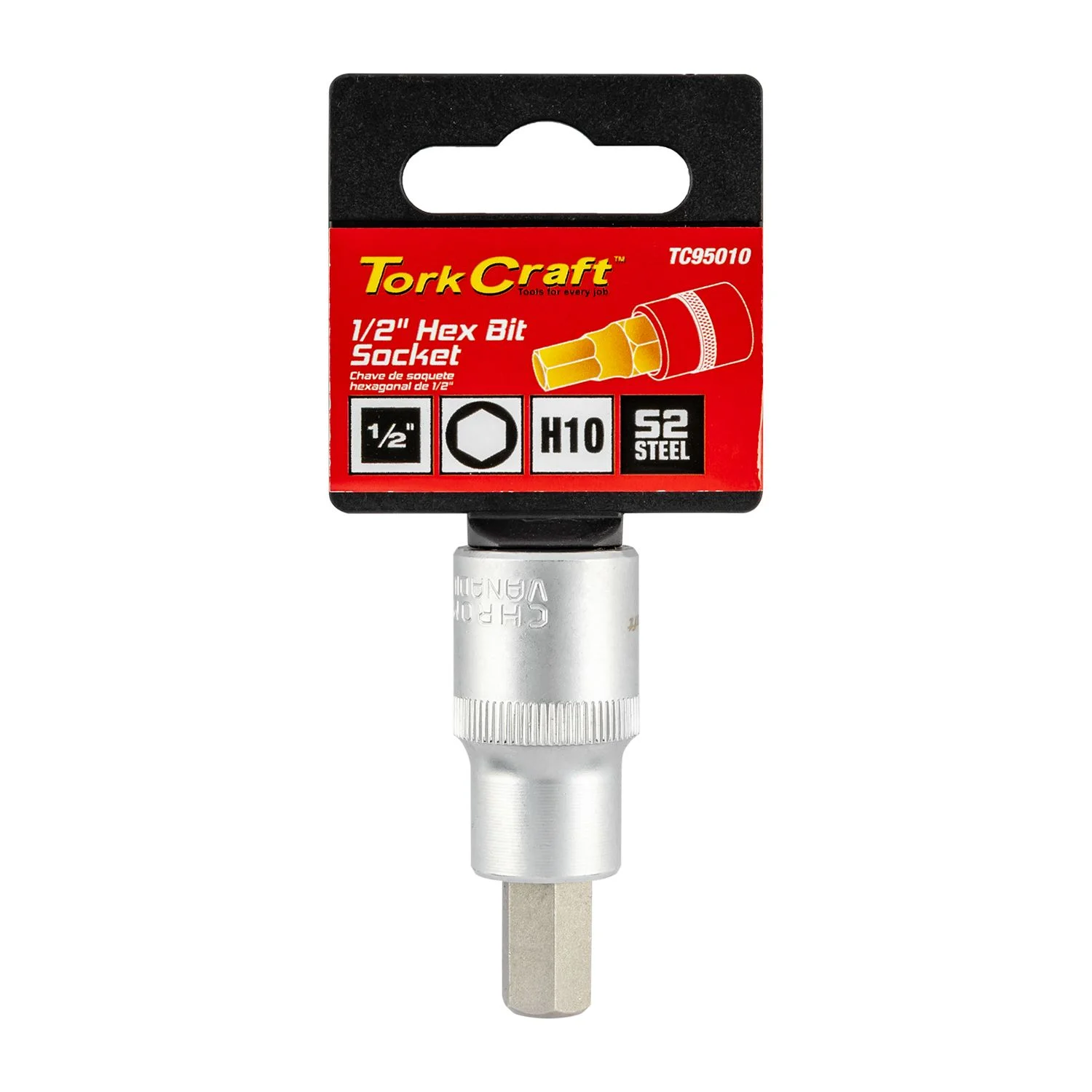 TC95010.webp SOCKET BIT 1/2″DR HEX H10 S2 MATERIAL - Image 1