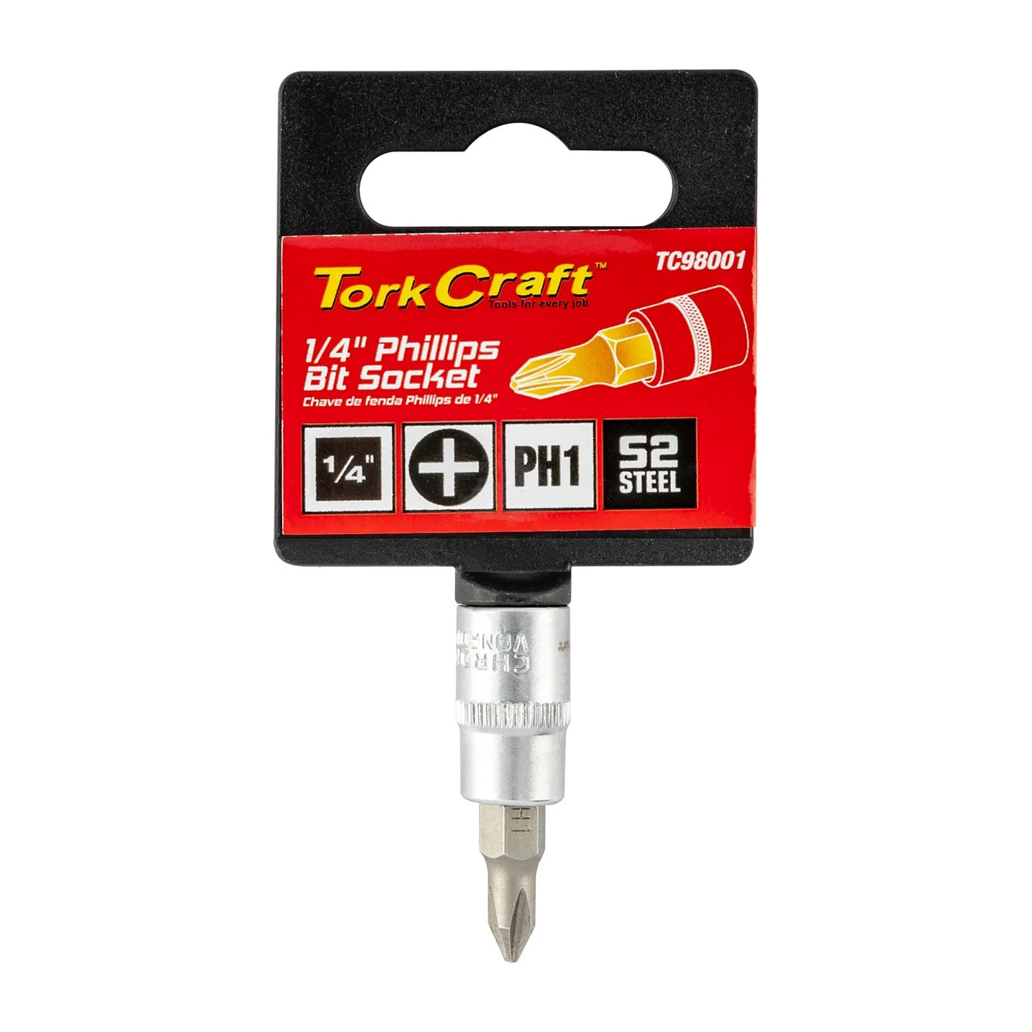 TC98001.webp SOCKET BIT 1/4″DR PHILLIPS PH1 S2 MATERIAL - Image 1