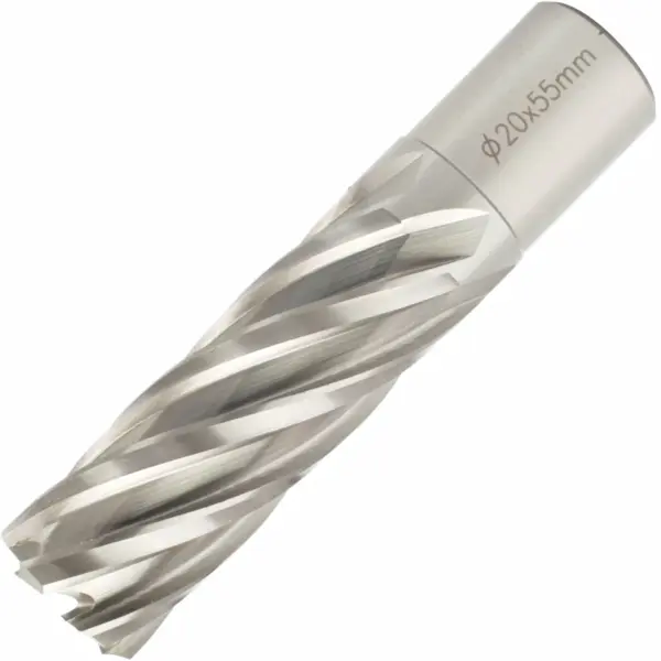 ANNULAR HOLE CUTTER HSS 20 X 55MM WELD SHANK 19.05MM