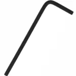 L-WRENCH HEX 3.0 60X 19.5MM KEY CRV BLACK