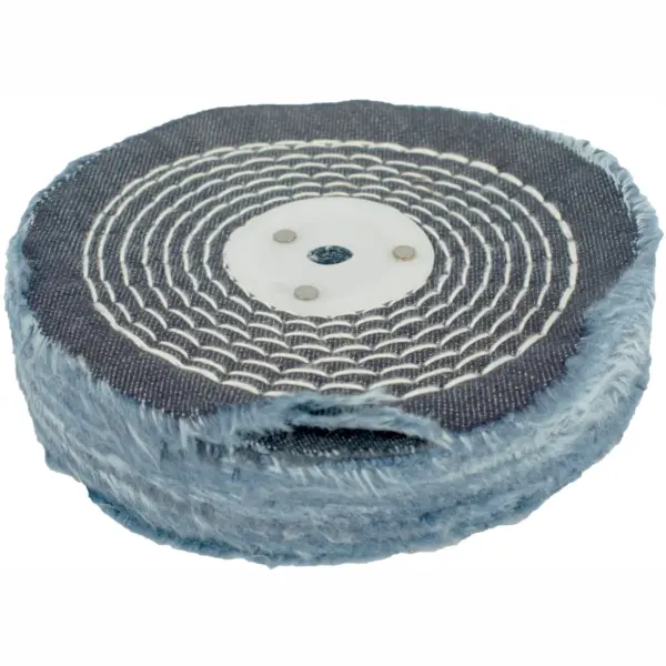 COLOUR BUFF/MOP 150MM X 2 SECTION X 30MM THICK 1/2″ HOLE