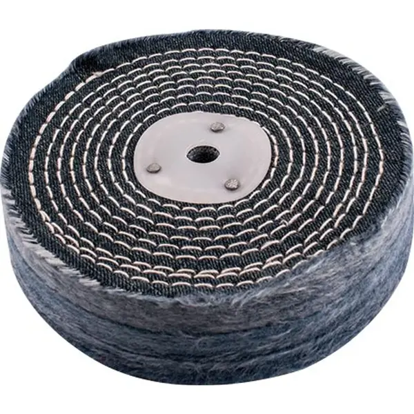 COLOUR BUFF/MOP 150MM X 3 SECTION X 30MM THICK 1/2″ HOLE