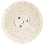 WHITE BUFF/MOP 150MM X 3 SECTION X 30 MM THICK 1/2 ″ HOLE