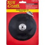 BACKING PAD RUBBER 125MM W/ARBOR