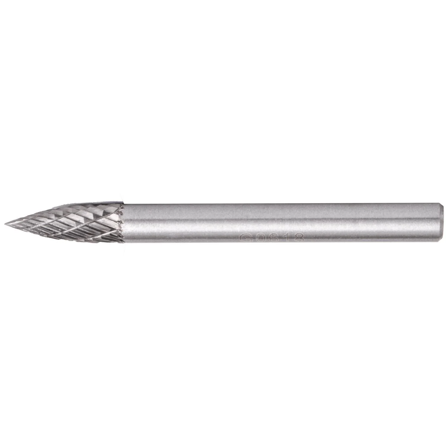 TCBU40606.webp ROTARY BURR TUNGSTEN 6X18X6MM CONICAL CURVE - Image 1