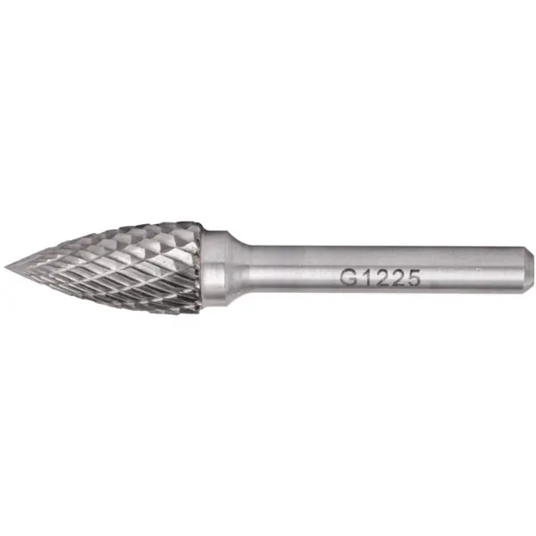 ROTARY BURR TUNGSTEN 12X25X6MM CONICAL CURVED