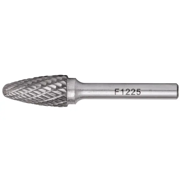 ROTARY BURR TUNGSTEN 12X25X6MM CONICAL ROUND POINT