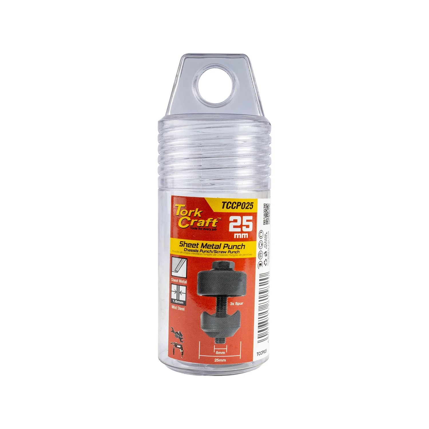 TCCP025.webp CHASSIS - SCREW - SHEET METAL PUNCH 25MM - Image 1