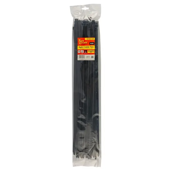 NYLON CABLE TIES 8.8MM X 610MM BLACK 50PC