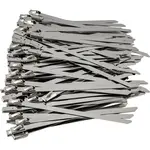 S/STEEL CABLE TIES SS304 4.6MM X 100MM NATURAL 100PC - Image 2