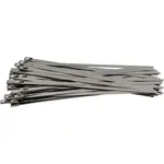 S/STEEL CABLE TIES SS304 7.9MM X 250MM NATURAL 50PC - Image 2