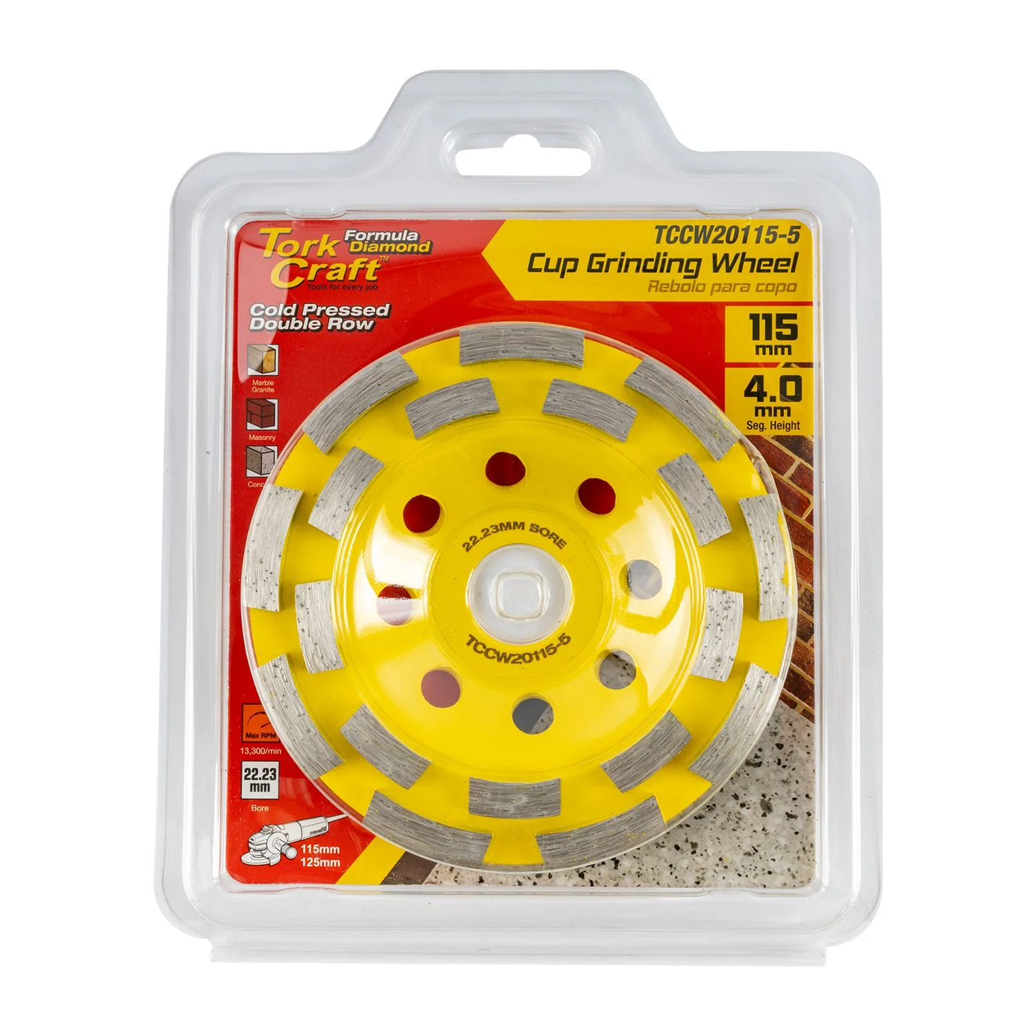 TCCW20115-5.webp DIA. CUP WHEEL 115MM X 22.23MM DBL ROW COLD PRESSED ECONOMY - Image 1