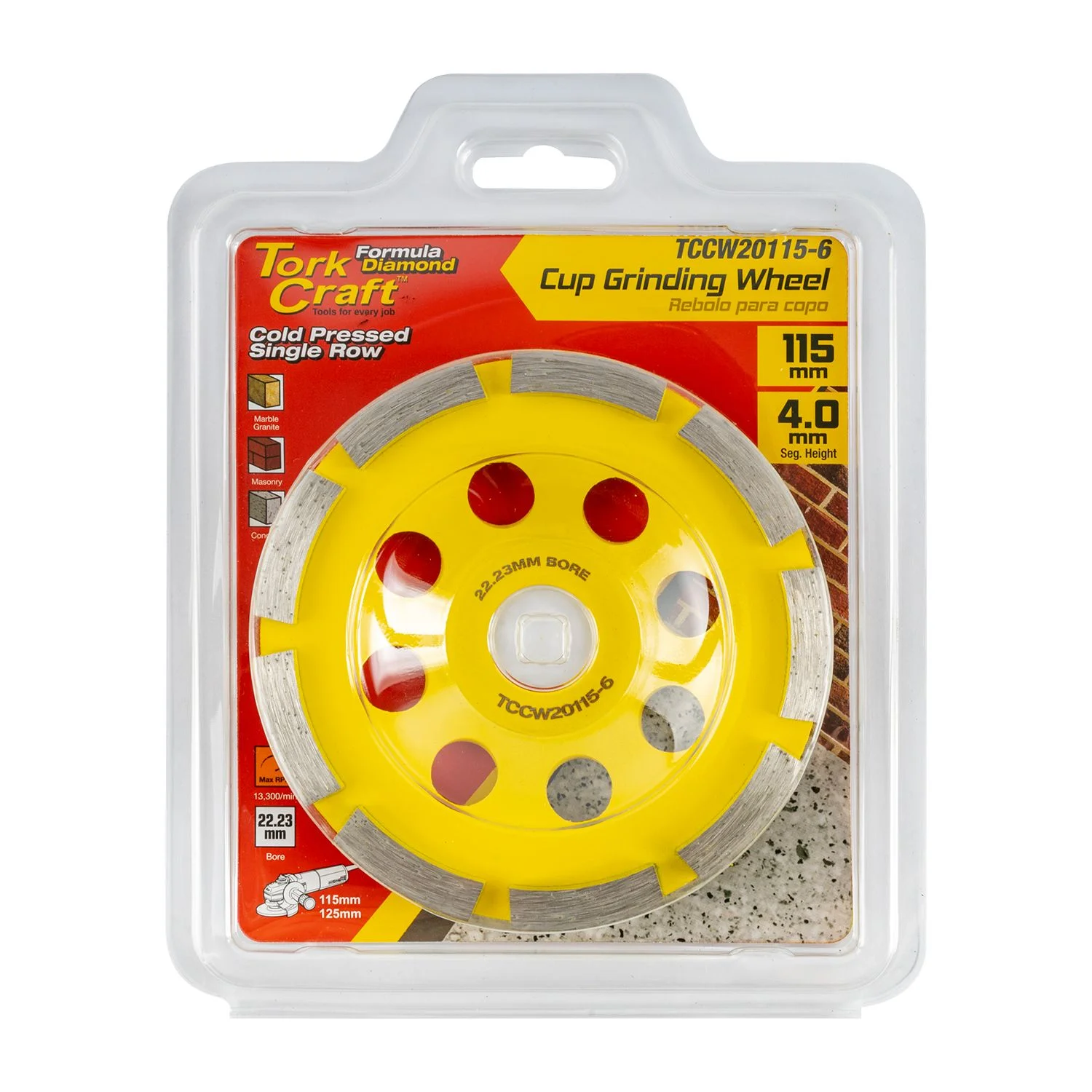 TCCW20115-6.webp DIA. CUP WHEEL 115MM X 22.23MM SINGLE ROW COLD PRESSED ECONOMY - Image 1