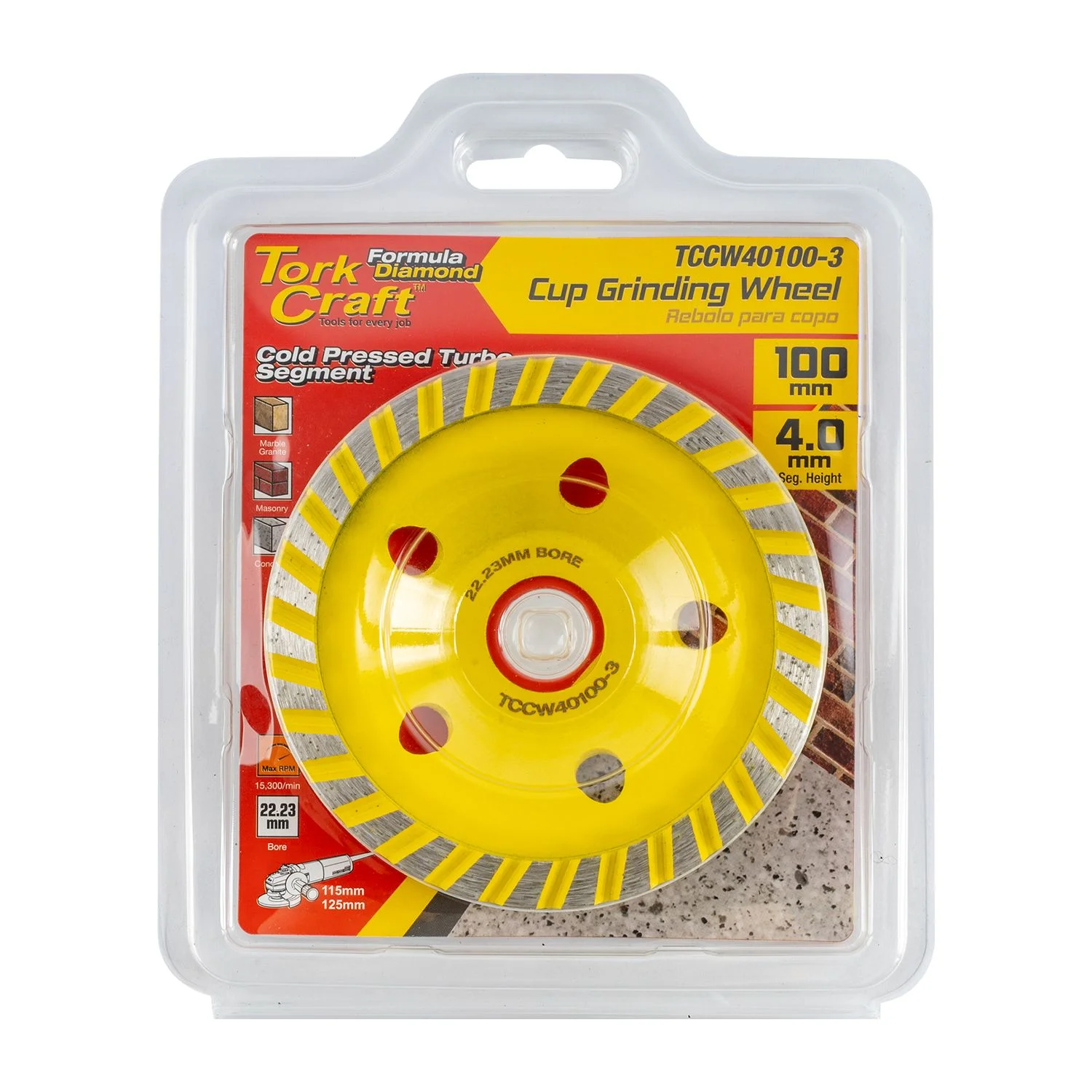 TCCW40100-3.webp DIA. CUP WHEEL 100MM X 22.23MM TURBO COLD PRESSED ECONOMY - Image 1