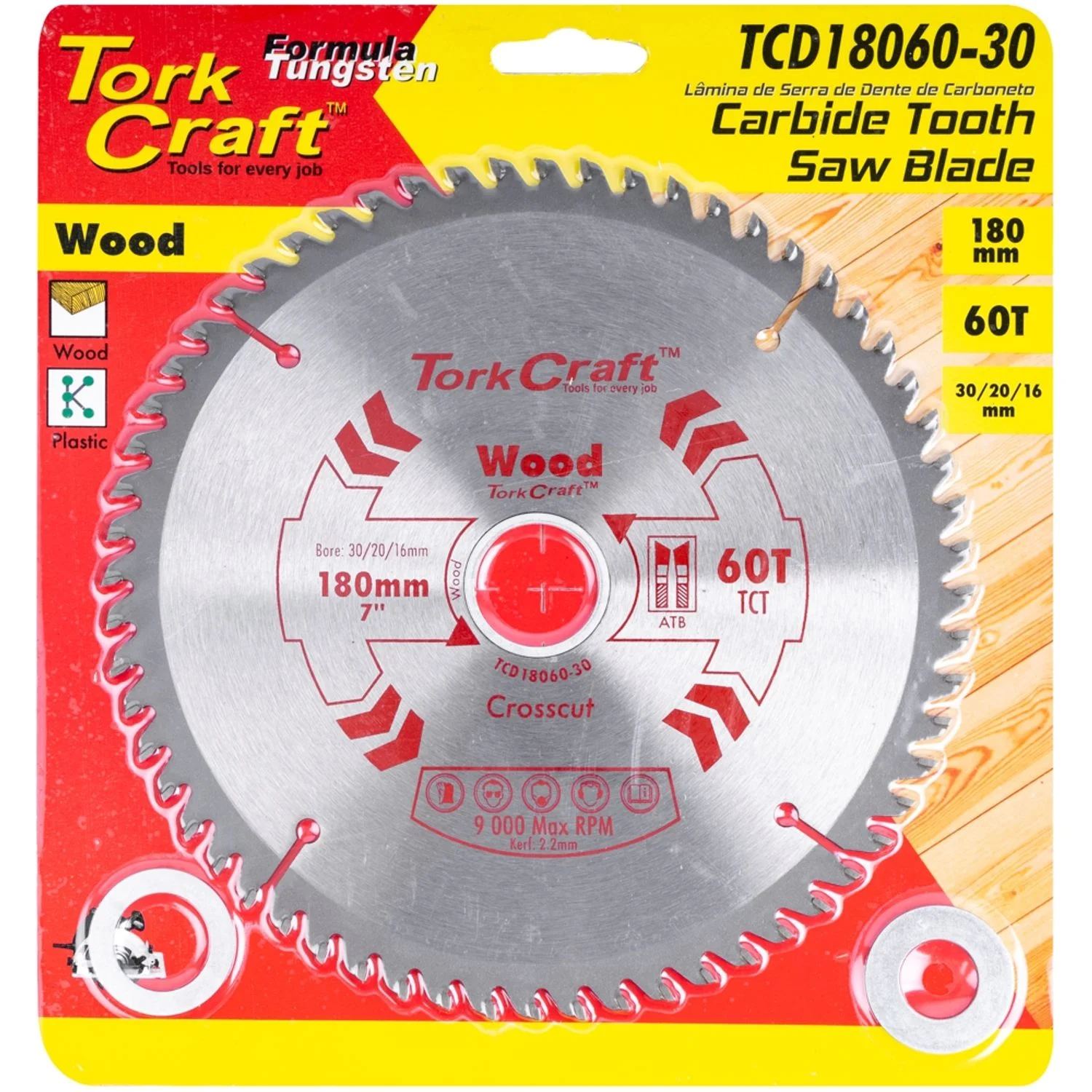 TCD18060-30.webp BLADE TCT 180 X 60T 30/20/16 GENERAL PURPOSE COMBINATION - Image 1
