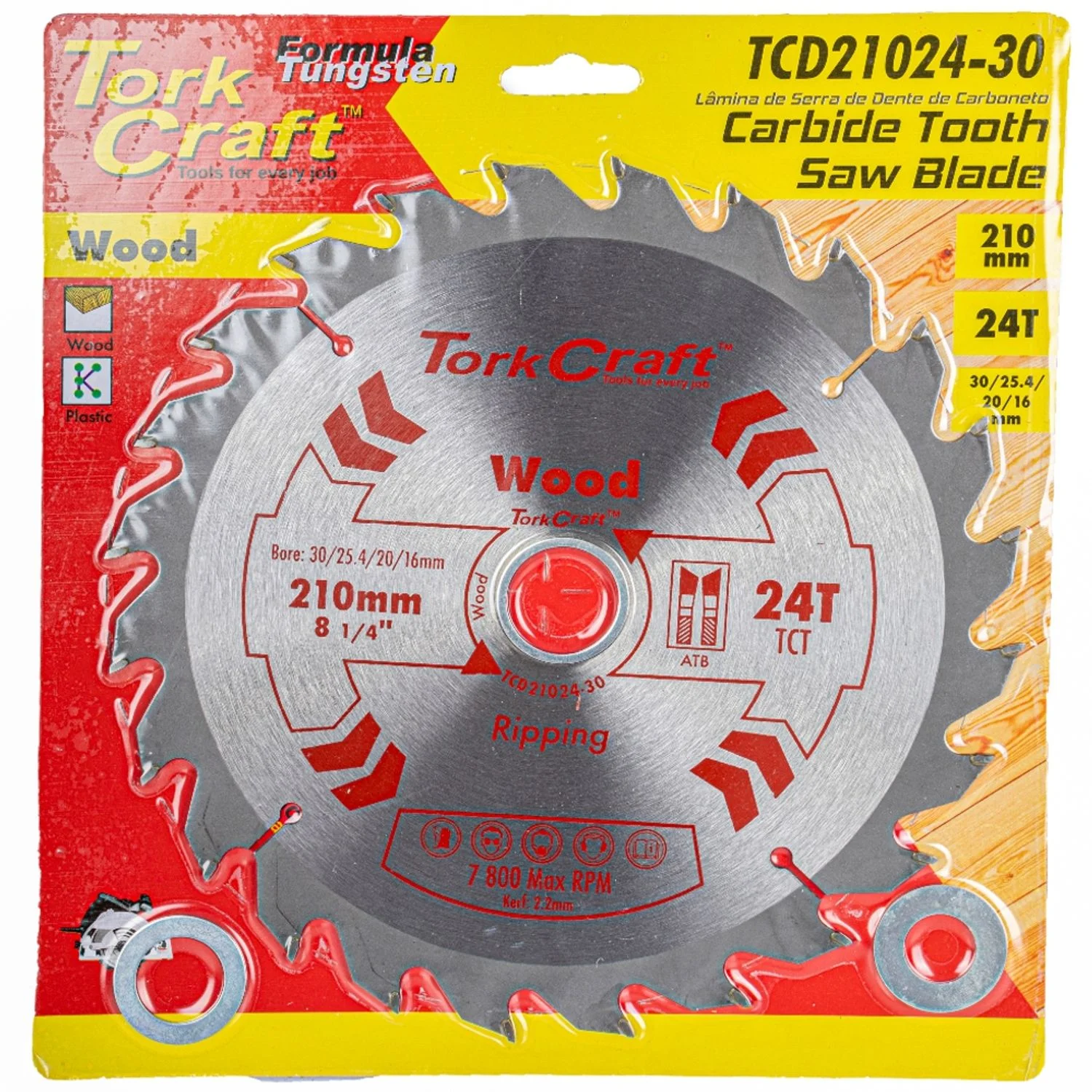 TCD21024-30.webp BLADE TCT 210 X 24T 30-1-20-16 GENERAL PURPOSE RIP - Image 1