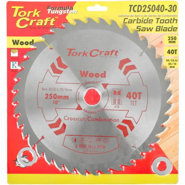 BLADE TCT 250 X 40T30/1/20/16 GENERAL PURPOSE COMBINATION