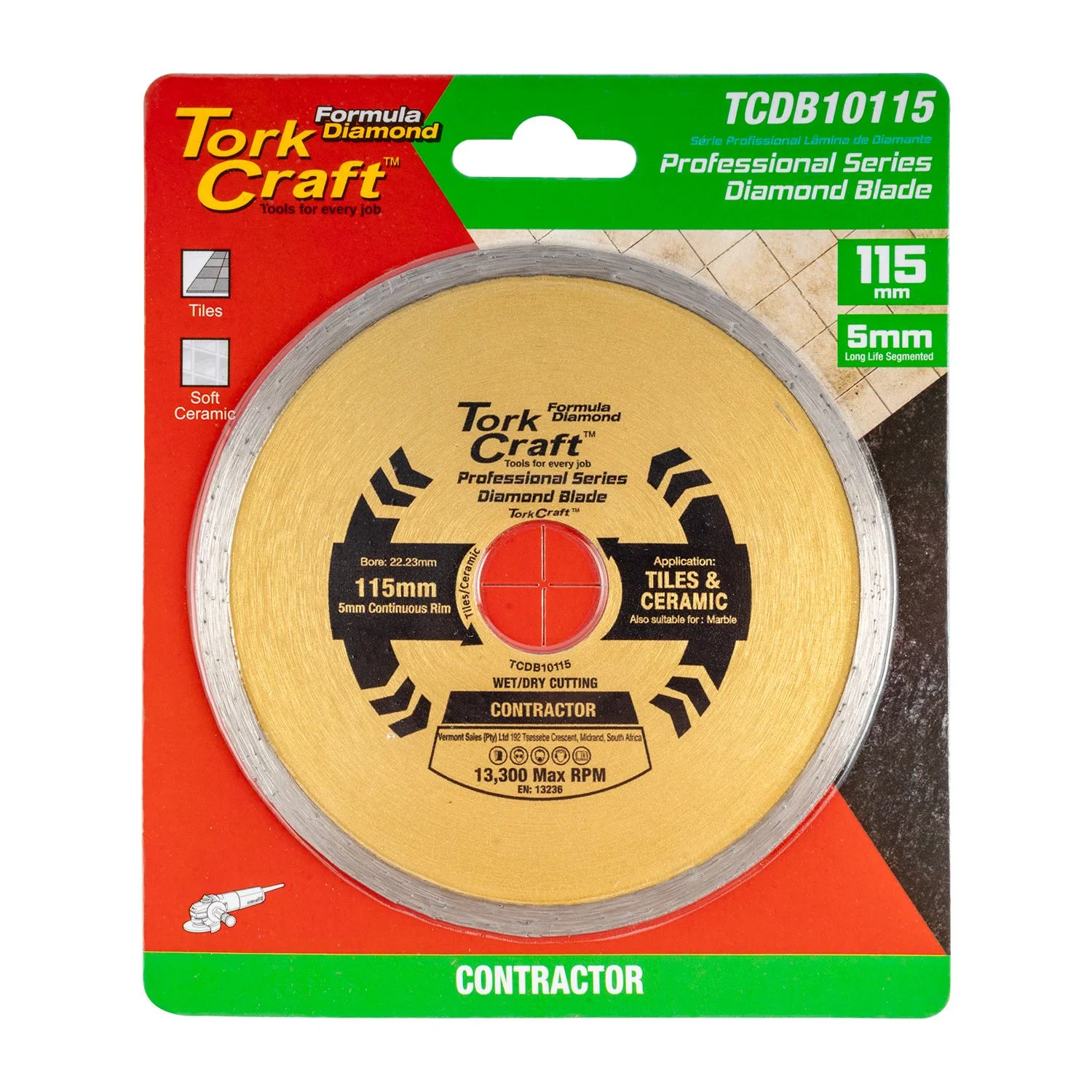 TCDB10115.webp DIAMOND BLADE 115MM CONT.RIM PROFESIONAL - Image 1