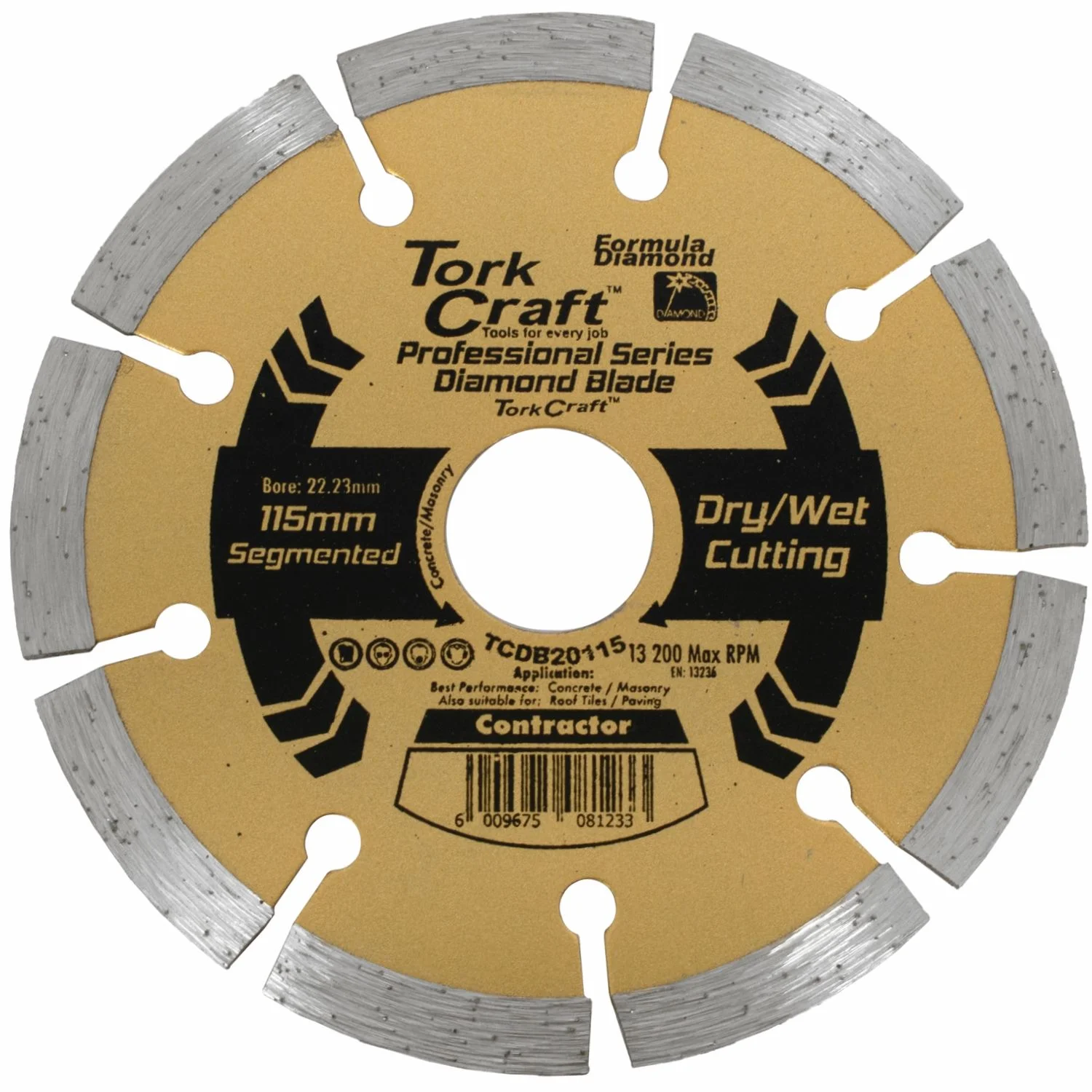 TCDB20115-3.webp DIAMOND BLADE 10MM SEG FOR CUTTING BUILDING MATERIALS 115MM 22X23MM - Image 1
