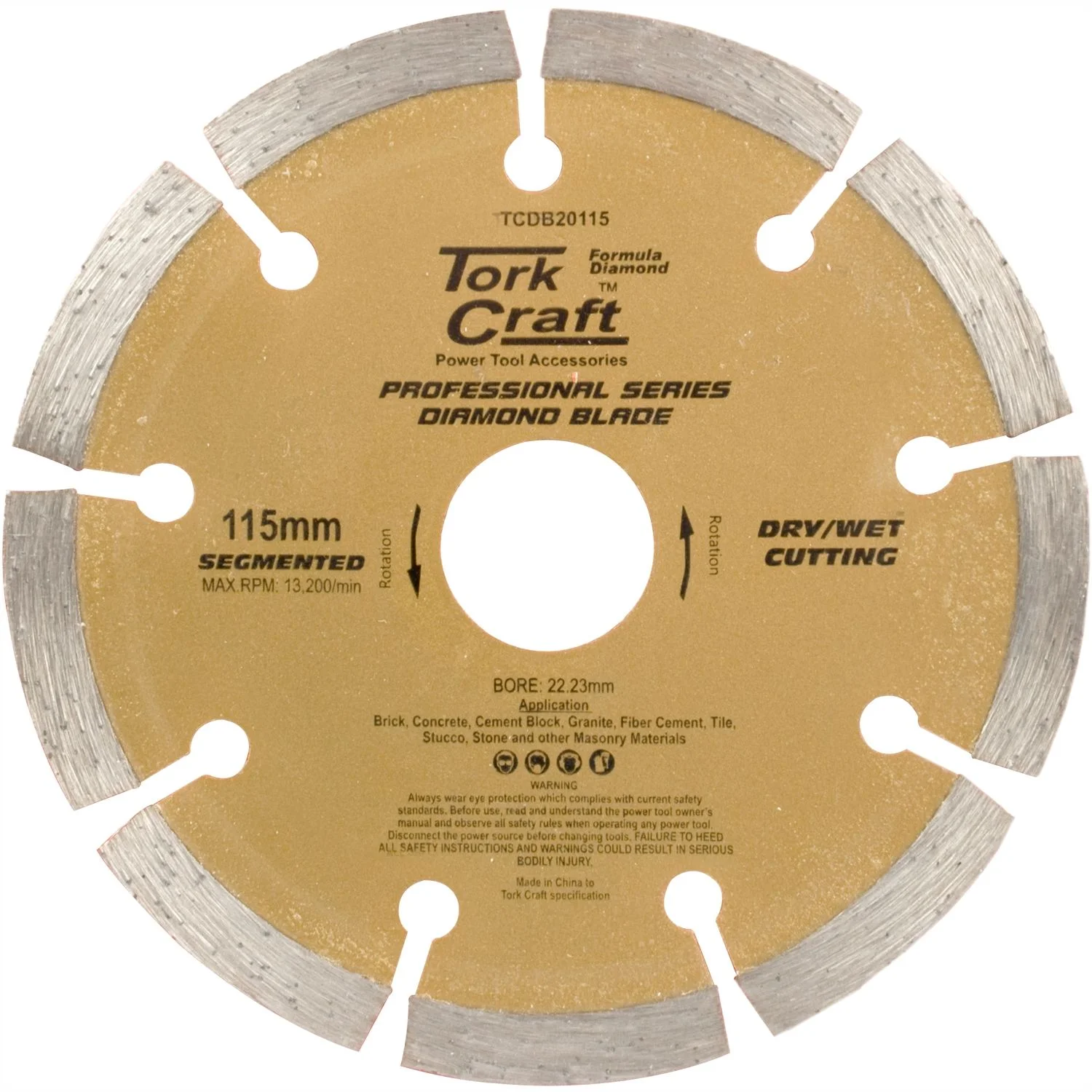 TCDB20115.webp DIAMOND BLADE 115MM SEGMENTED PROFESIONAL - Image 1