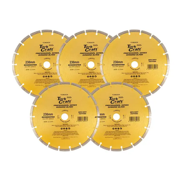 DIAMOND BLADE SEGMENTED 230MM PROFESSIONAL BULK 5 PACK