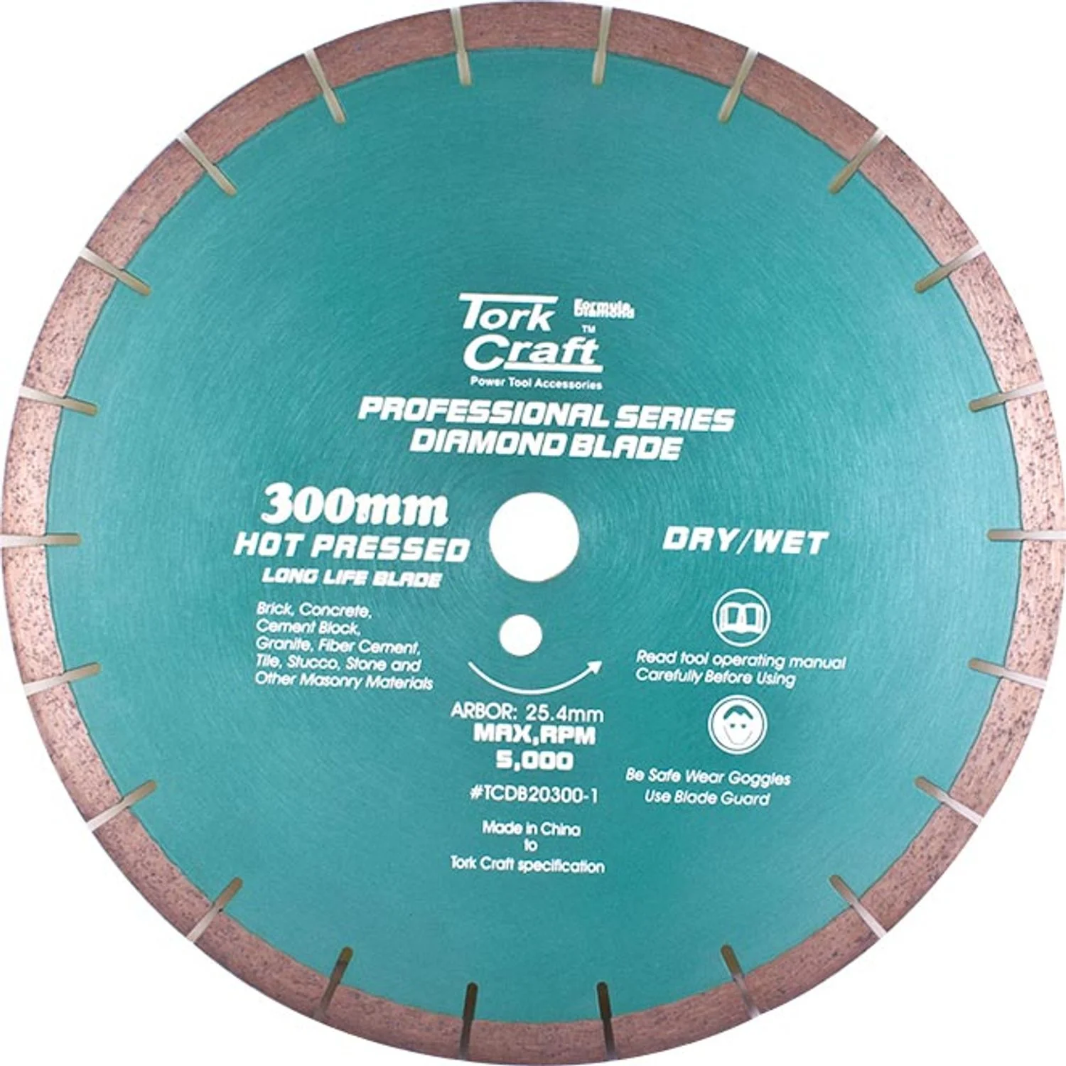 TCDB20300-1.webp DIA. BLADE 300X12X25.4MM GEN. PURP. HOT PRESSED SEGMENTED - Image 1