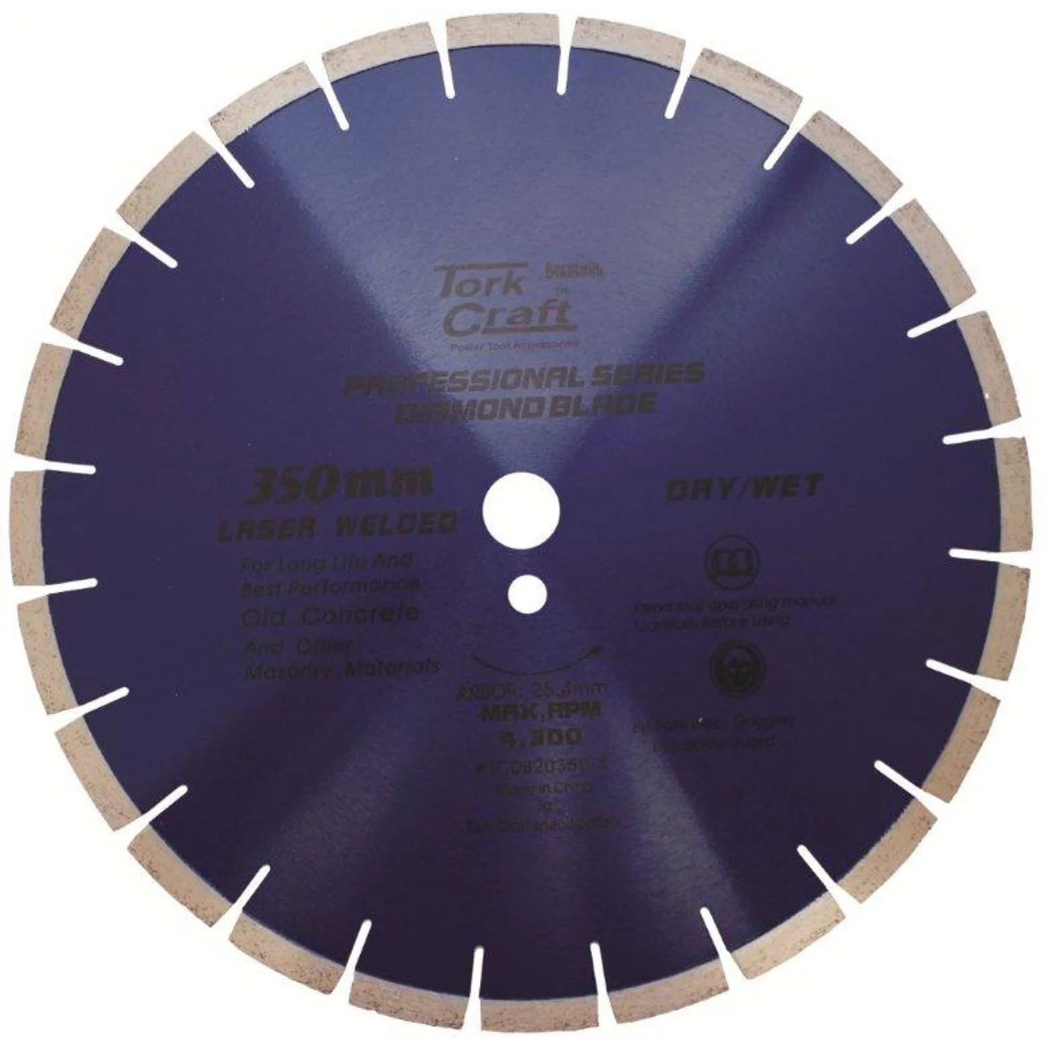TCDB20350-4.webp DIAMOND BLADE 350X25.4MM CONCRETE LASER WELDED SEGMENTED - Image 1