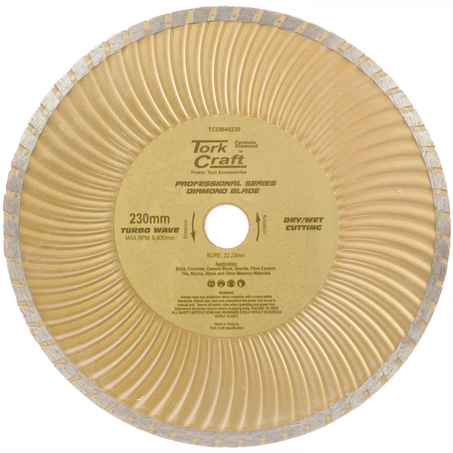 TCDB40230.webp DIAMOND BLADE 230MM TURBO WAVE PROFESIONAL - Image 1