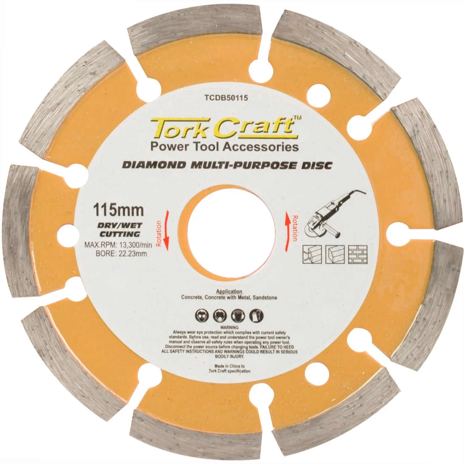TCDB50115.webp DIAMOND BLADE MULTI PURP. 115MM HARD and SOFT MAT. - Image 1