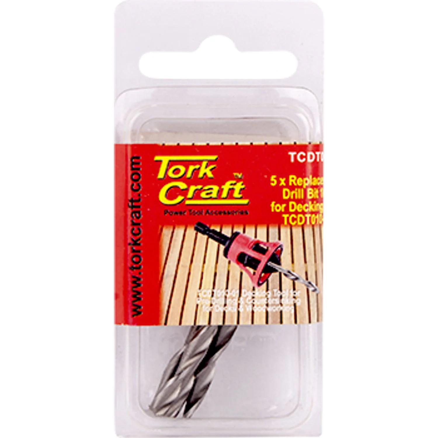 TCDT010-02.webp REPLACEMENT DRILL BITS 10G X 5PC FOR DECKING TOOL TCDT010-01 - Image 1