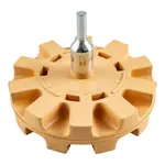 RUBBER ERASER WHEEL SERRATED 100MM X 6MM SPINDLE