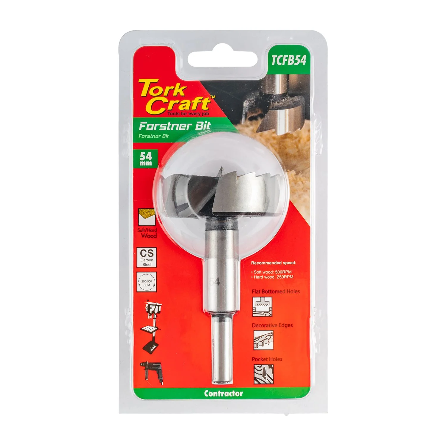 TCFB54.webp FORSTNER BIT 54MM CARDED - Image 1