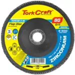FLAP DISC ZIRCONIUM 180MM 80GRIT ANGLED