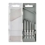 GLASS and TILE DRILL 4 FLUTE SET 4PC 4/5/6/8MM IN PLASTIC CASE - Image 2