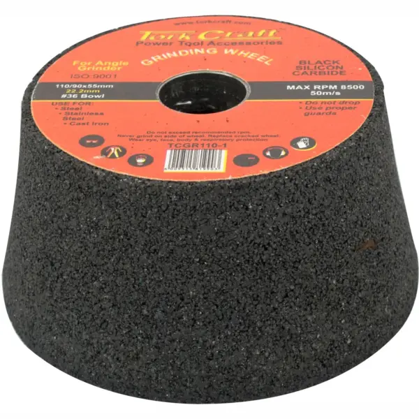 GRINDING WHEEL 110X58MM M22 BORE - BOWL#36 - ANGLE GRINDER