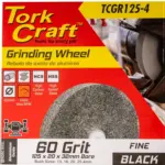 GRINDING WHEEL 125 X 20 X 32MM BORE FINE 60G BLACK - Image 2