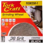 GRINDING WHEEL 250 X 40 X 50.8MM BORE COARSE 36G BLACK - Image 2