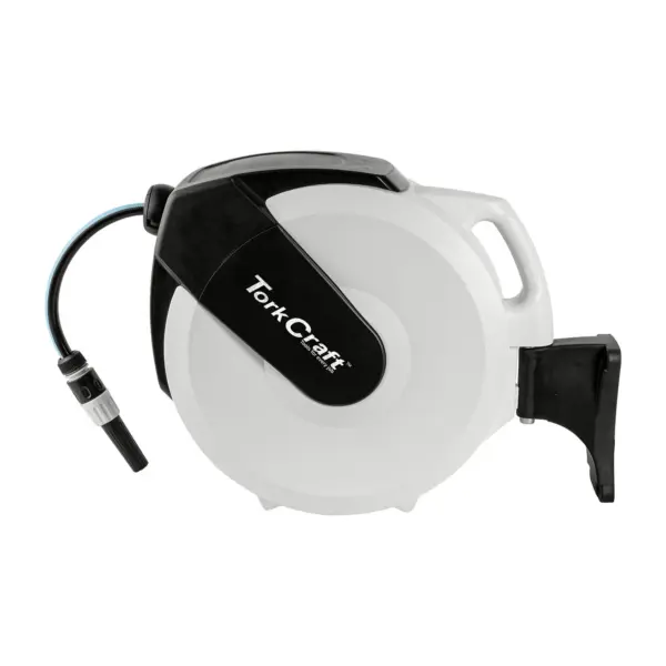 WATER HOSE REEL 20M X 13.5MM ID PVC HOSE RETRACTABLE C/W SPRAYER and MOU