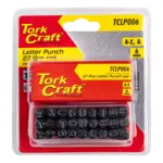LETTER PUNCH SET 6MM (A-Z) LOWER CASE 27PC BLACK FINISH