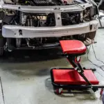 MECHANIC CREEPER/CHAIR 2-IN-1 METAL FRAME CUSHION 6 WHEEL - Image 4