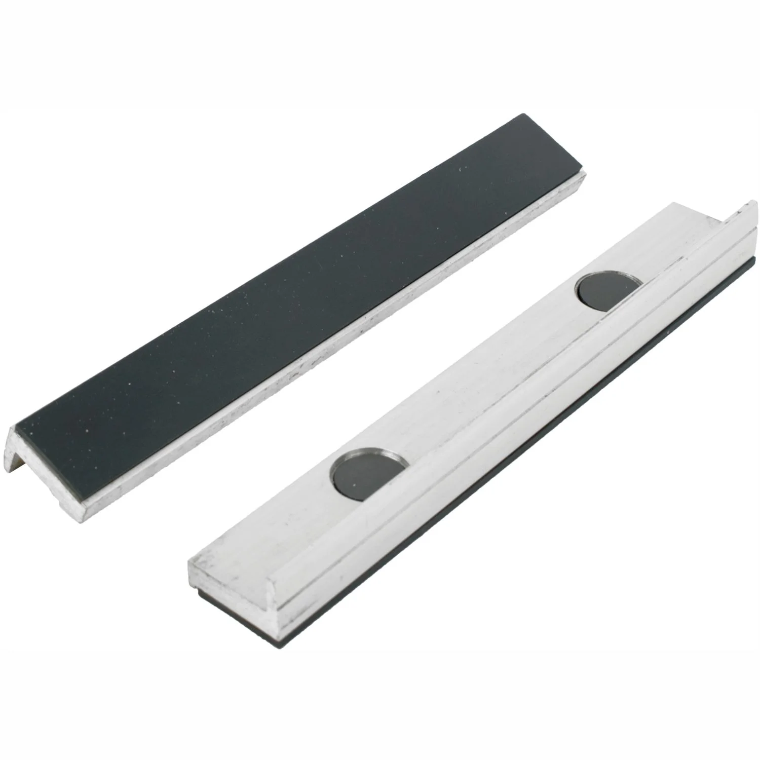 TCMG9200.webp VICE JAWS MAGNETIC ALUM. 200MM X 32MM 2PC RUBBER FACE - Image 1